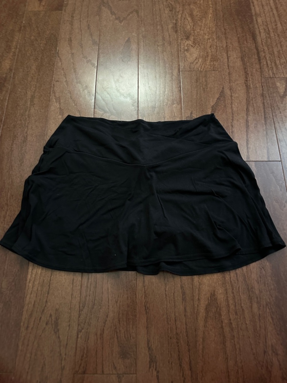 aerie Crossover Black Athletic Skort with Built-In Shorts